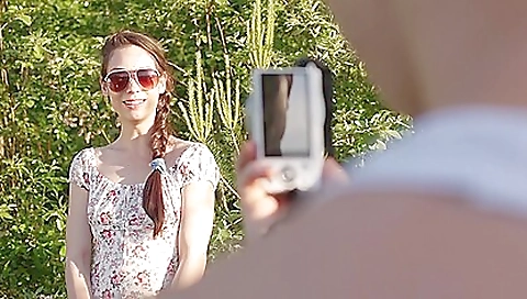 Sexy young girl with her first