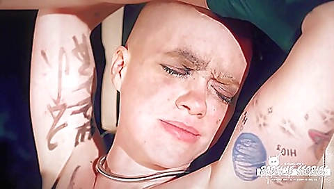 Slim slut and brunette hair shows off her ass