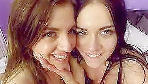 Hot lesbians lick each other pussy