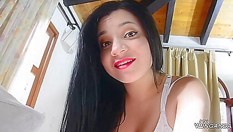 Sexy brunette slut gets her pussy fucked hard