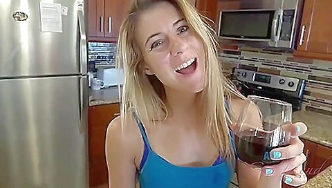 Sexy young blonde's best friend